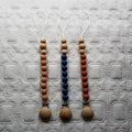D&C Toys Beech Wood and Silicone Bead Pacifier Clips