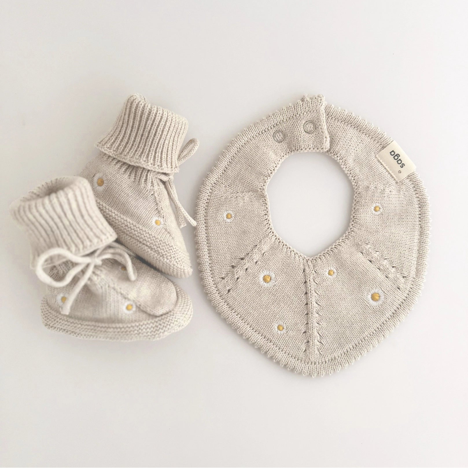 Saga Copenhagen Knitted Baby Bib