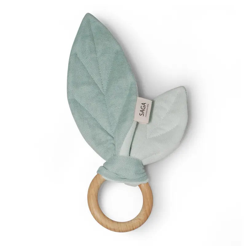 Saga Copenhagen Teething Ring - Mint - Organic Cotton