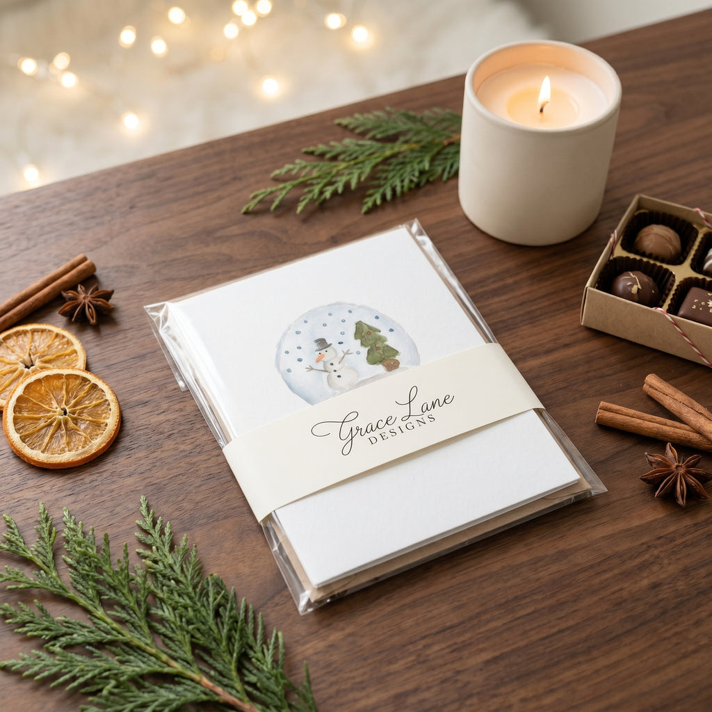Watercolor Christmas Note Cards